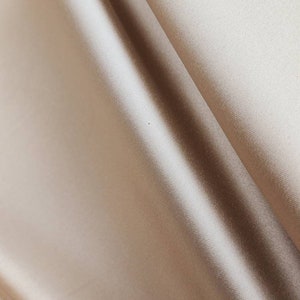 TAN Silk Minimal Stretch Bridal Satin Fabric By The Yard For Gown - Wedding - Bridesmaid - Prom - Party Dress - Evening - Event - STYLE 110