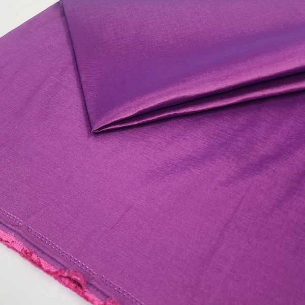 VIOLET Stretch Solid Plain Taffeta Fabric by the yard for Gowns, Bridal Wear, Home Decor, Lining, Clothes, Costumes, Prom, DIY - STYLE 015