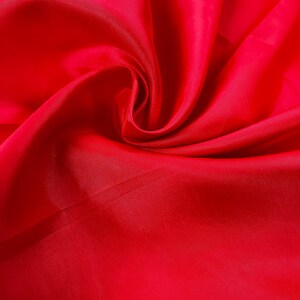 Red Solid Taffeta Fabric - Plain Non Stretch 60" Wide Solid Taffeta Fabric by the Yard for Lining Dress Skrits Decor Events - STYLE 292