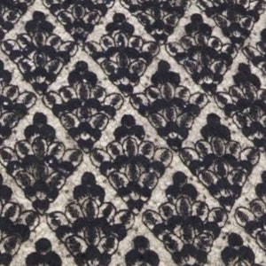 BLACK Embroidery Floral on Mesh Lace Fabric By The Yard For Evening Dress- Party - Formal Dress - Gown - Wedding - Couture - DIY - STYLE 208