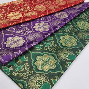 Nappe de prière liturgique, catéchèse chrétienne catholique, ensemble de 3 couleurs, croix, chemin de table, icône sacrée, catéchèse, décor d'oratoire, voile - STY 057