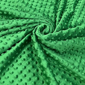 Hunter Green Rich Embossed Dimple Dots Zachte Fluweelachtige Minky Stof voor Dekens Babyaccessoires Kussens Knuffels Kostuums Ambachten - 141