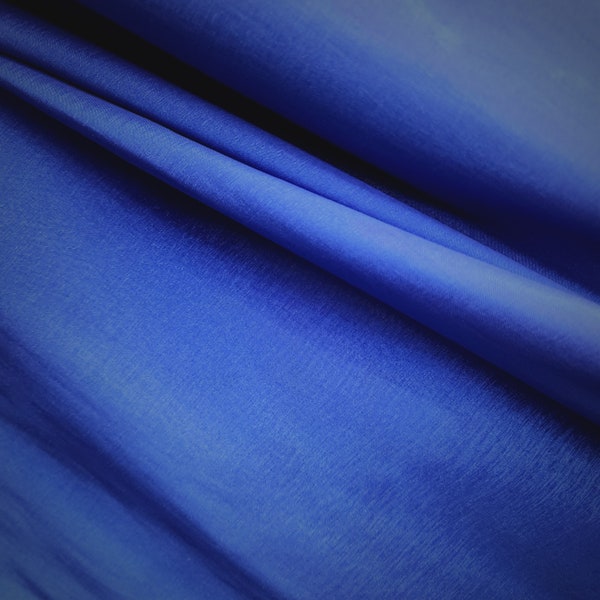 Royal Blue Stretch Solid Plain Taffeta Fabric by the yard for Gowns, Bridal Wear, Home Decor, Lining, Clothes, Costumes, Prom, STYLE 015