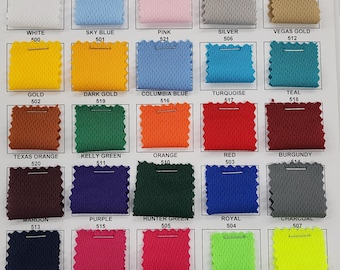 Dimple Sports Mesh gebreide stof per meter en per rol, Dimple Mesh jersey stof, ideaal voor uniformen en sporttops, verkrijgbaar in 33 kleuren, stijl 326