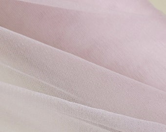 Light Beige Medium Shiny Crystal Tulle Fabric - Sheer Solid Plain Netting Fabric - Wedding Tulle Fabric by the Yard for Gowns - STYLE 149
