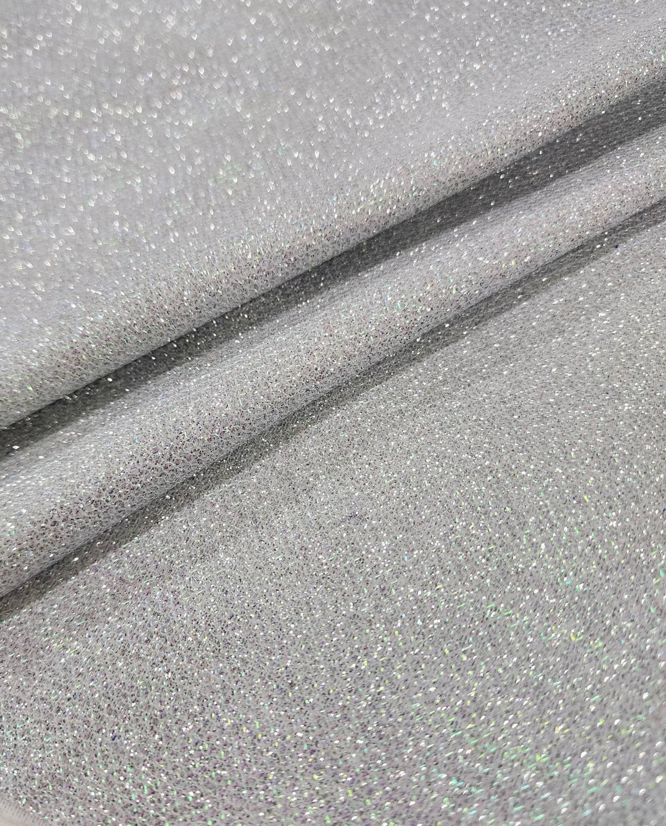 Silver Lurex Glitter Fabric - Glimmer - Shimmer Fabric