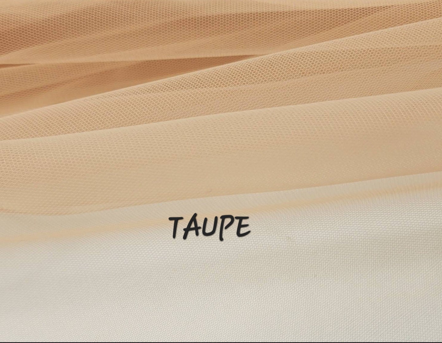 Nude Taupe Tan Champagne Italian Tulle - Skin Colors - Luxury Fine