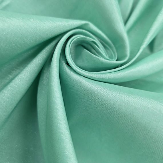 mint green dress fabric MINT GREEN Stretch Solid Plain Taffeta Fabric by the yard for Gowns Dress  Bridal Wear Home Decor Lining Clothes Costumes Crafts STYLE 015