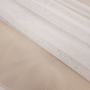 IVORY English Netting Fabric by the yard, 58/60&quot; wide, Made in Japan for Bridal, Veils, Sashes, Flower Girls, Costumes, STYLE 100