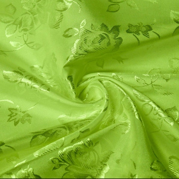 Green Red 212 Silk Jacquard