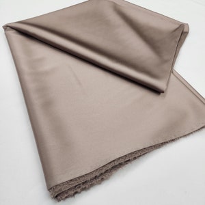Cappuccino Silk Minimal Stretch Bridal Satin Fabric By The Yard For Gown - Wedding - Bridesmaid - Prom - Party Dress - Evening - STYLE 110