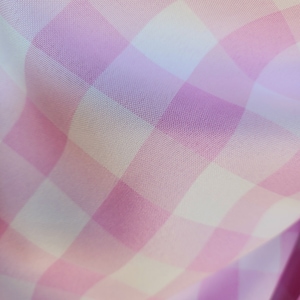 PINK & WHITE 1&quot; Big Checkered Gingham Buffalo Pattern Poly Poplin 58/60&quot; Wide Fabric by the Yard - STYLE 119
