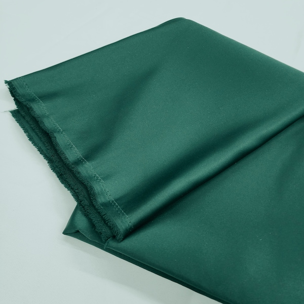 Hunter Green Japanese Heavy Dull Matte Bridal Satin Fabric by the yard for Wedding, Gowns, Skirts, Decor, Events, 58/60"Wide, STYLE 144