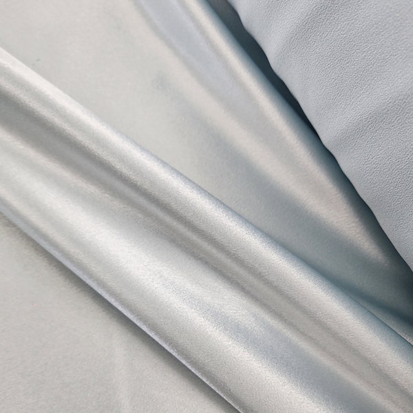 Dusty Blue Crepe Back Satin Bridal Fabric, Draper, Prom, wedding, Nightgown, 60" Wide Sold by The Yard. Style 320