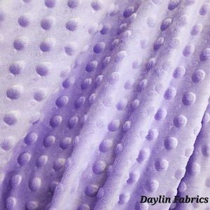 LILAC Rich Embossed Dimple Dots Soft Velvety Minky Fabric for Blankets Baby Accessories Pillows Stuffed Toys Costume Crafts - 141