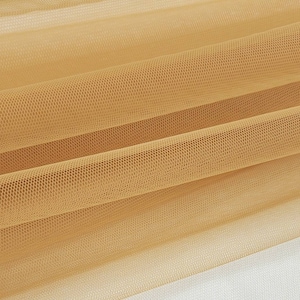 Dark Gold Italian Tulle Luxury Fine Netting Tulle Fabric by the yard for Skirts, Bridal & Veils, Gowns, Doll, Party Decor, Tutu - STYLE 127