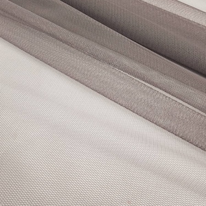 Gray English Netting Fabric - Light Weight Net - Soft - Gray Stretch Mesh Netting Tulle By The Yard - STYLE 100