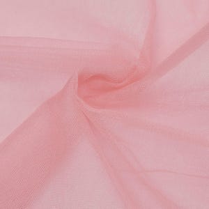 Blush Shiny Crystal Tulle Fabric Sheer Solid Plain Netting Fabric Wedding Tulle Fabric by the Yard for Gowns Skrits Decor Events STYLE 149