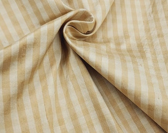 100% Plaid Silk Fabric Dupioni Shantung Checkered Silk Taupe Champagne Tartan Scottish Gingham Fabric Multicored Silk Fabric - STYLE 130