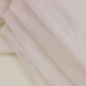 Ivory Gold Metallic English Netting Fabric by the yard, Shimmer, Sparkle, Stretch, Nylon Tulle, Gowns, Bridal, Veils, 58/60" wide, Style 227