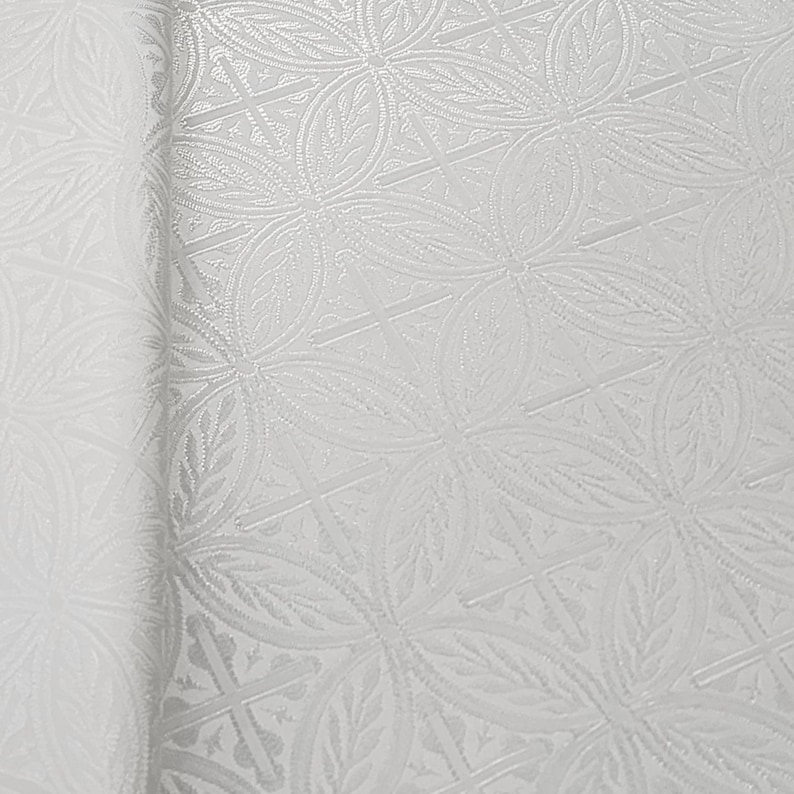 White Liturgical Fabric Religious Jacquard Brocade Vestment Events ...