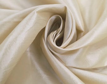 Champagne Solid Taffeta Fabric Plain Non Stretch 60" Wide Solid Taffeta Fabric by the Yard for Lining Dress Skrits Decor Events - STYLE 292