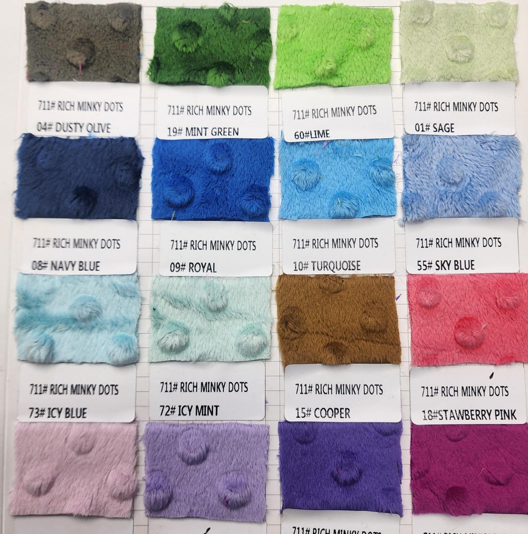 Rich Embossed Dimple Dots Soft Velvety Minky Fabric for Blankets Baby ...