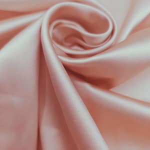 PEACH Silk Minimal Stretch Heavy Bridal Satin Fabric by rhe yard for Gowns - Wedding - Bridesmaid - Prom - Party Dress - Decor - STYLE 110
