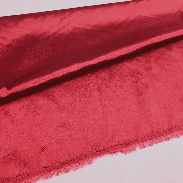 RED Solid Taffeta Fabric/Plain 60"Wide Taffeta Fabric By the Yard - STYLE 292