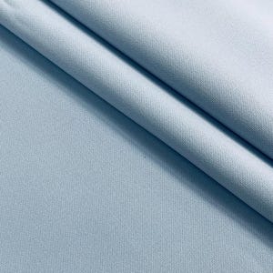 Light Blue Polyester (Not Neoprene) Scuba Double Knit Fabric By The Yard for Lining Dress Covers Gowns Runners Apparel Clothing - STYLE 054