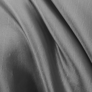 Charcoal Gray Solid Taffeta Fabric - Plain Non Stretch 60" Wide Solid Taffeta Fabric by the Yard for Lining Dress Skrits Decor - STYLE 292