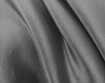 Charcoal Gray Solid Taffeta Fabric - Plain Non Stretch 60" Wide Solid Taffeta Fabric by the Yard for Lining Dress Skrits Decor - STYLE 292