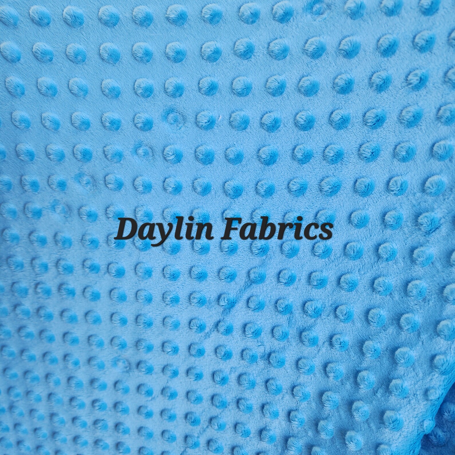 Turquoise Blue Rich Embossed Dimple Dots Soft Velvety Minky Fabric for ...