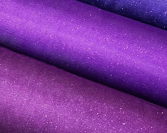 Purple - Violet - Orchid Glitter Tulle Fabric  By The Yard for Bridal Dress - Prom - Gown - Art - Decoration Event - Wedding - STYLE 126