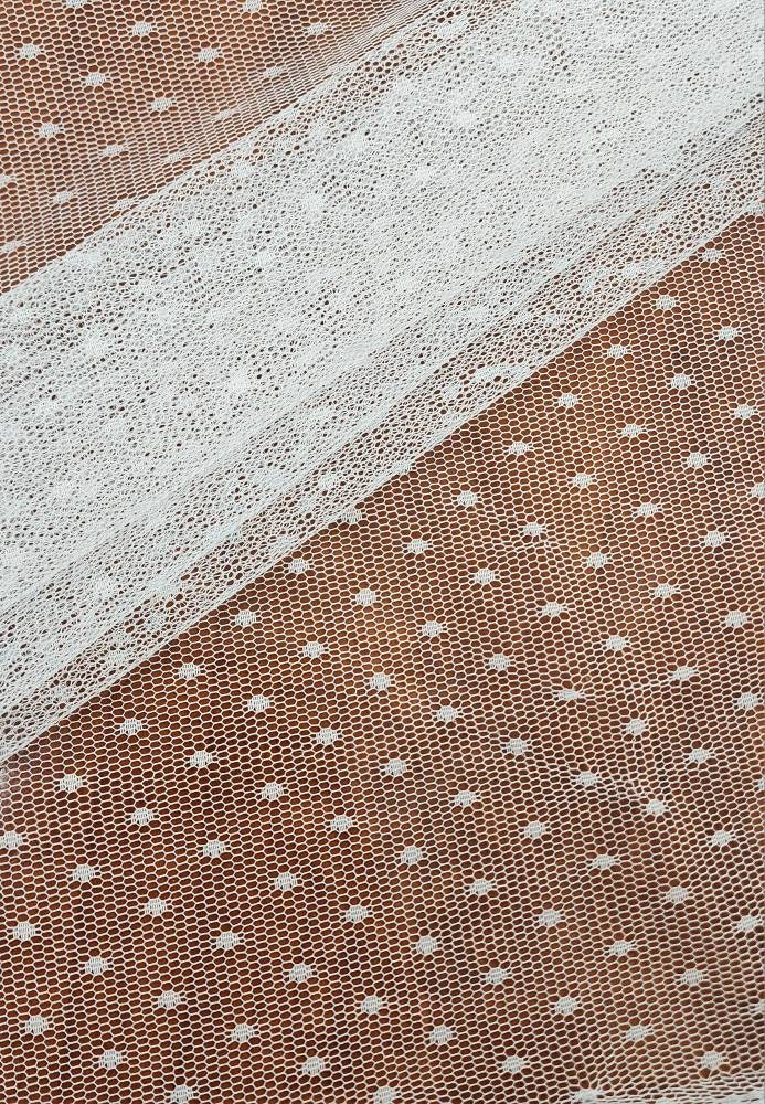 White Point D'esprit Swiss Dot Veiling Fabric, 58