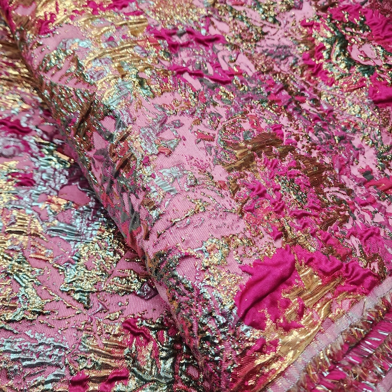 Fuchsia Crinkle Metallic