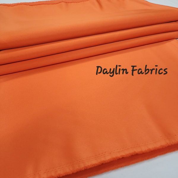 ORANGE Japanese Heavy Dull Matte Bridal Satin Fabric by the yard for Wedding, Gowns, Skirts, Decor, Events, Garments, 58/60"Wide, STYLE 144