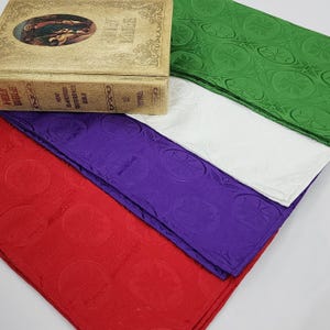 Liturgical Prayer Table Cloth Catholic Christian Catechesis Set of 4 Colors Crosses Runner Holy Icon Catechesis Oratory Decor Veil - 204