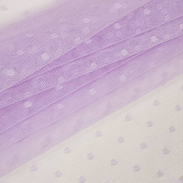 Lilac Swiss Dot Veiling Point by the yard for Blouses - Arts - Gowns - Capes - Costumes - Crafts - Small Dots - 58" wide - Veils - STYLE 267