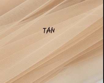 Nude Taupe Tan Champagne Italian Tulle - Skin Colors - Luxury Fine