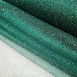 MONTEREY Green with Gold Glitter, Pure Italian Cotton