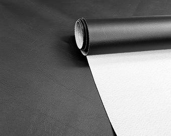 BLACK Marine Vinyl Fabric Sold By The Yard Vinyl Fabric Faux Leather Pleather Upholstery 54" Wide For Embroidery ITH Crafts - STYLE 154
