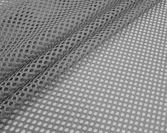 Silver Polyester King Mesh Knit Fabric by the Yard Sportswear Basketball Football Volleyball Soccer/Lacrosse Jersey uniforms DIY STYLE 090