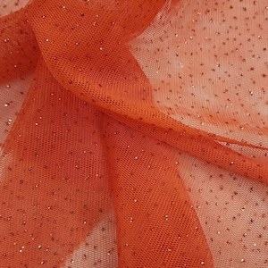 ORANGE Glitter Sparkle English Netting Tulle Fabric by the Yard - STYLE 171