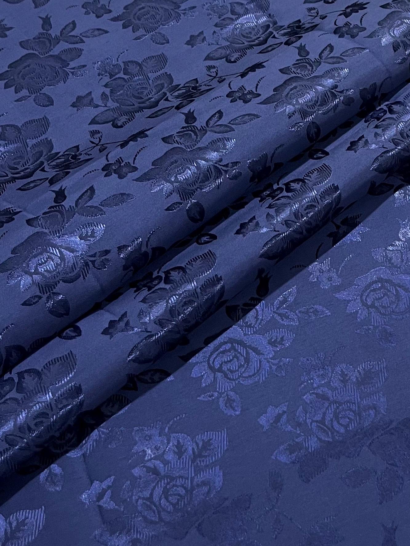 Blue Jacquard Fabric - Etsy