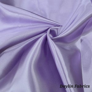 Lavender Shiny Medium Satin Fabric Non Stretch Smooth Solid Plain Satin for Dress Lining Gowns Wedding Decor Events Cosplay - STYLE 151