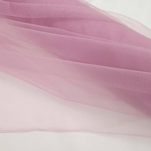 MAUVE Italiaanse Tule luxe fijne netstof Tule stof op maat gesneden voor bruidsjurk & sluiers, jassen, pop, feestdecor, Tutu - STIJL 127