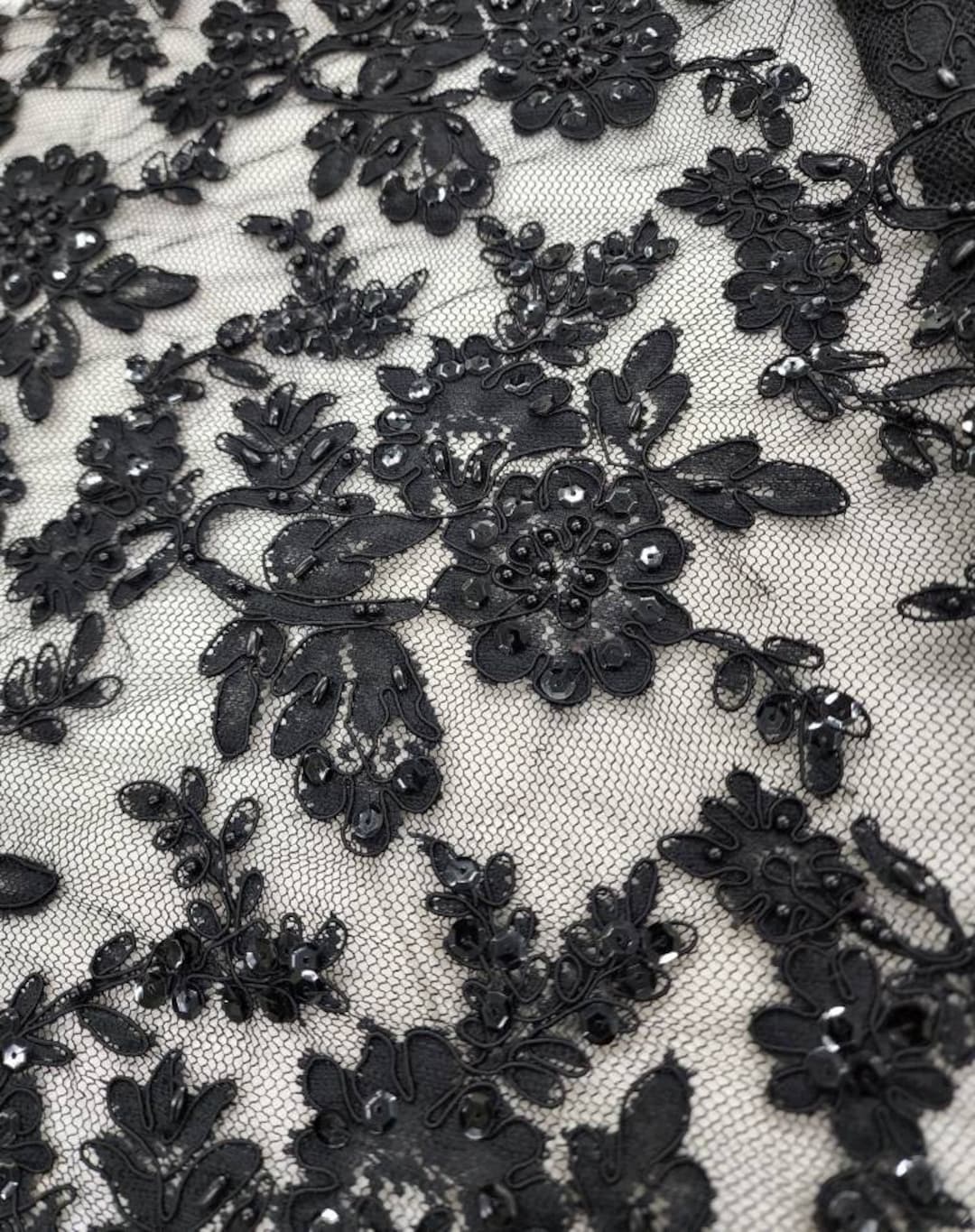 Black Corded Lace Riaz