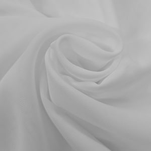 WITTE 152 cm brede effen chiffonstof met veelkleurige details, per meter, bruiloftsdecoratie, lichtgewicht chiffonstof, handwerk, kleding, sluiers - STIJL 250