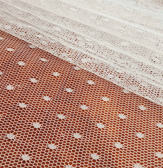 Swiss Dot Point D'esprit Veiling Mesh Fabric by the Yard - off